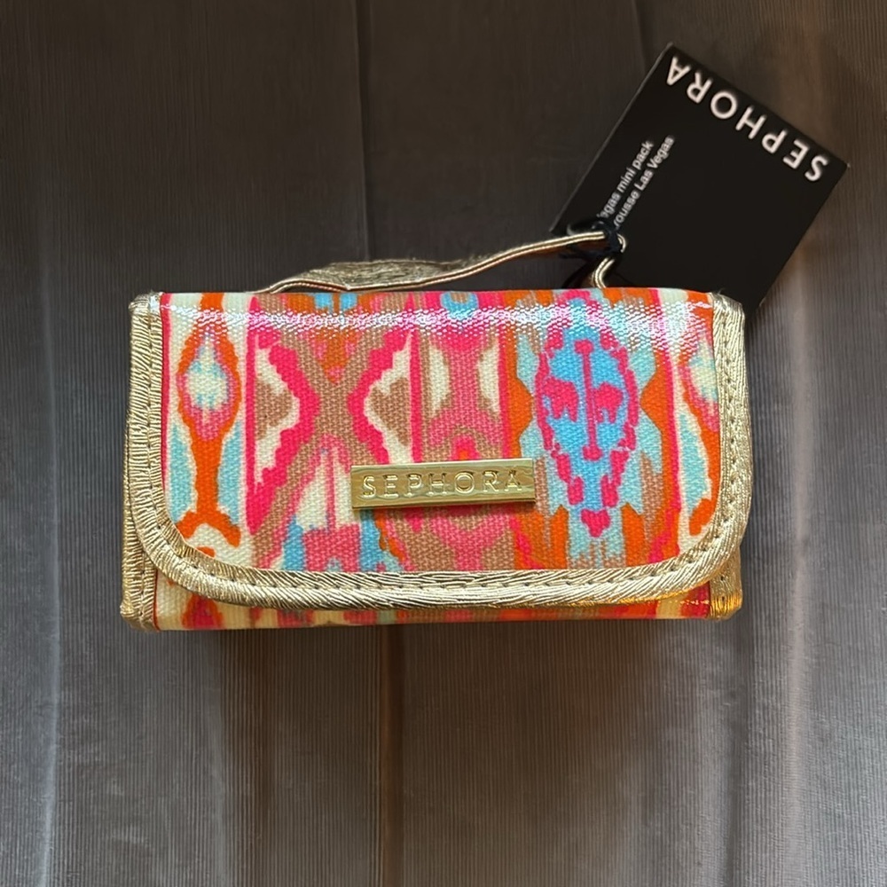 Sephora Las Vegas Mini Pack Pink and Orange Cosmetic Bag